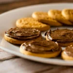 bandeja de biscoitos com recheio de chocolate
